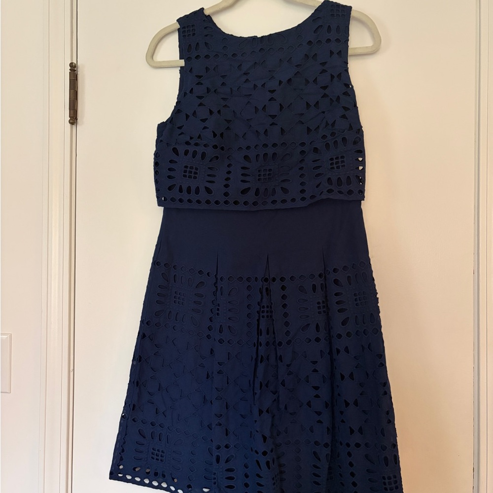 Lauren Ralph Lauren Elegant Navy Blue Women’s Dress
